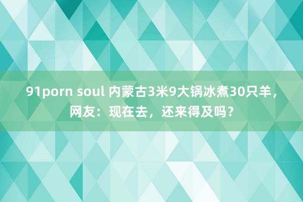 91porn soul 内蒙古3米9大锅冰煮30只羊，网友：现在去，还来得及吗？