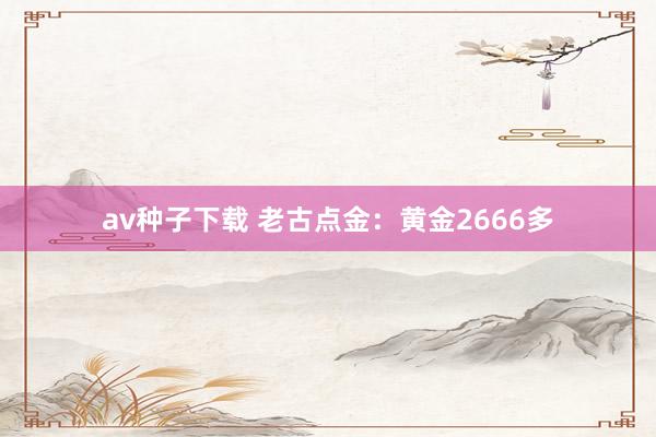 av种子下载 老古点金：黄金2666多