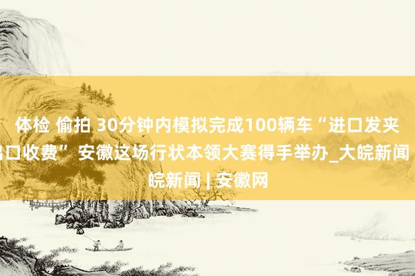 体检 偷拍 30分钟内模拟完成100辆车“进口发夹”与“出口收费” 安徽这场行状本领大赛得手举办_大皖新闻 | 安徽网