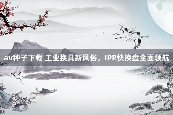 av种子下载 工业换具新风俗，IPR快换盘全面领航