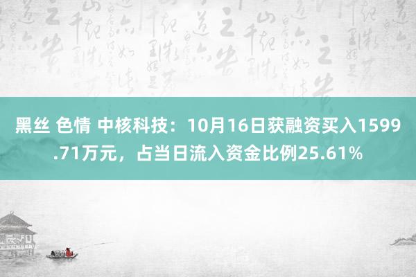 黑丝 色情 中核科技：10月16日获融资买入1599.71万元，占当日流入资金比例25.61%