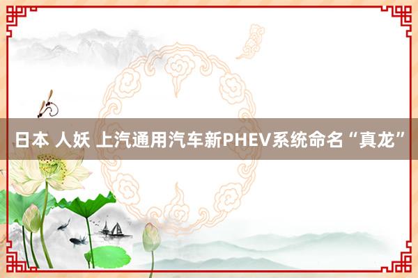 日本 人妖 上汽通用汽车新PHEV系统命名“真龙”