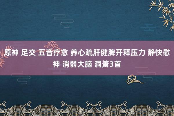 原神 足交 五音疗愈 养心疏肝健脾开释压力 静快慰神 消弱大脑 洞箫3首