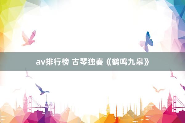 av排行榜 古琴独奏《鹤鸣九皋》