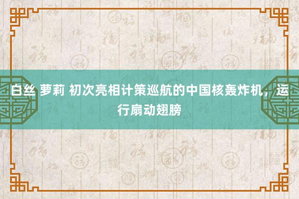 白丝 萝莉 初次亮相计策巡航的中国核轰炸机，运行扇动翅膀