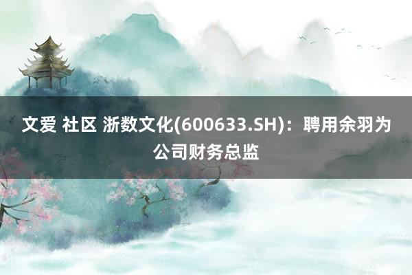 文爱 社区 浙数文化(600633.SH)：聘用余羽为公司财务总监