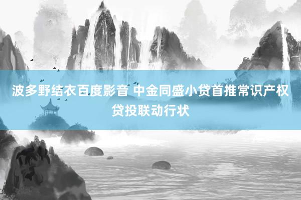 波多野结衣百度影音 中金同盛小贷首推常识产权贷投联动行状