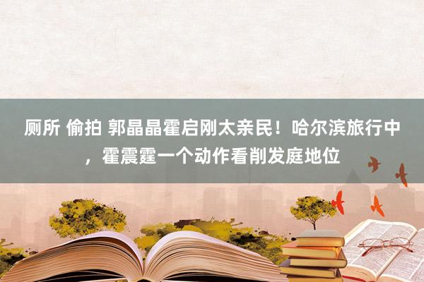 厕所 偷拍 郭晶晶霍启刚太亲民！哈尔滨旅行中，霍震霆一个动作看削发庭地位