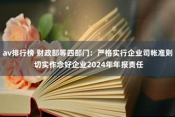 av排行榜 财政部等四部门：严格实行企业司帐准则 切实作念好企业2024年年报责任