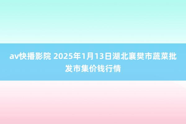 av快播影院 2025年1月13日湖北襄樊市蔬菜批发市集价钱行情