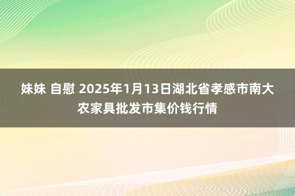 妹妹 自慰 2025年1月13日湖北省孝感市南大农家具批发市集价钱行情